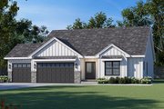 Farmhouse Style House Plan - 3 Beds 2.5 Baths 1642 Sq/Ft Plan #20-2547 