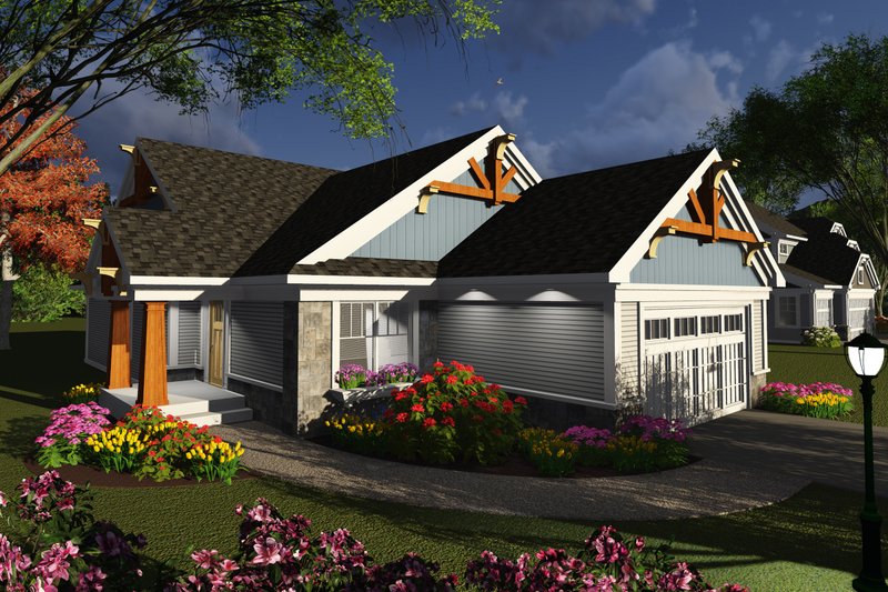Architectural House Design - Ranch Exterior - Front Elevation Plan #70-1241