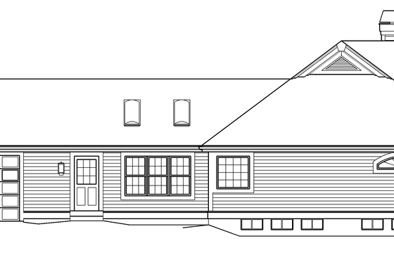 Exterior - Other Elevation for Country House Plan #57-577 - 3 bed, 3 bath