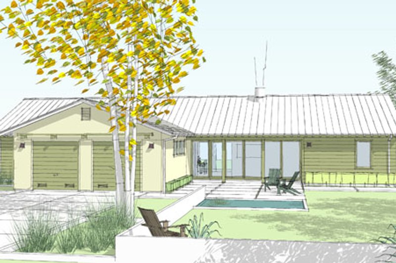 House Plan Design - Ranch Exterior - Front Elevation Plan #445-6