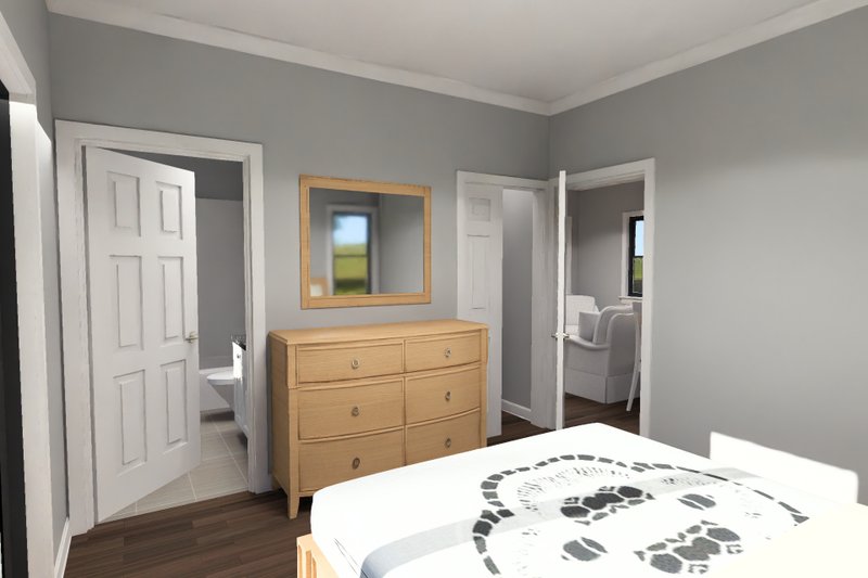 Home Plan - Interior - Master Bedroom 2 for Modern House Plan #513-2494 - 1 bed, 1 bath