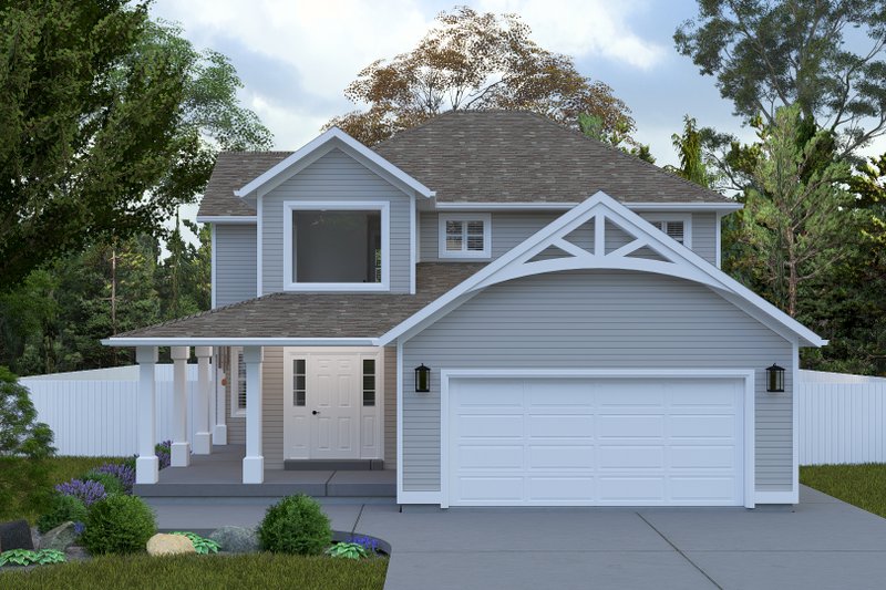 Architectural House Design - Farmhouse Exterior - Front Elevation Plan #1060-374
