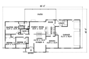 Colonial Style House Plan - 3 Beds 2 Baths 1926 Sq/Ft Plan #1-1371 