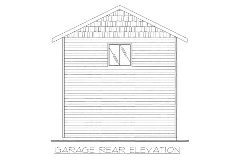 House Blueprint - Exterior - Rear Elevation for Traditional House Plan #117-664, 0 bath