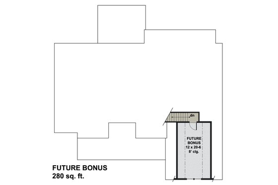 Floor Plan - Upper Floor for Farmhouse House Plan #51-1169 - 3 bed, 2 bath