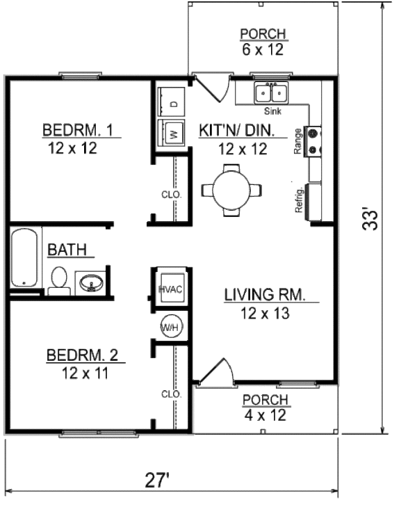 House Design - Ranch Floor Plan - Main Floor Plan #14-237