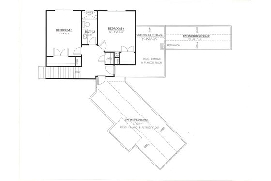 Floor Plan - Upper Floor for Farmhouse House Plan #437-125 - 4 bed, 3.5 bath