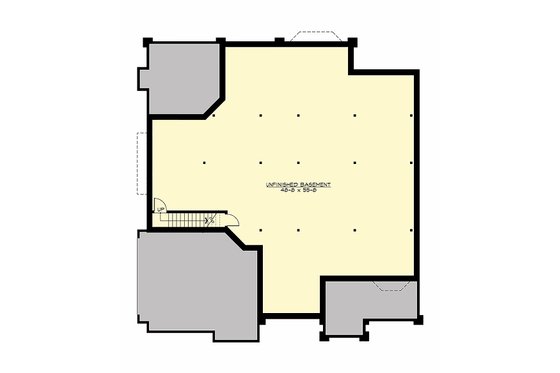 Floor Plan - Lower Floor for Craftsman House Plan #132-230 - 2 bed, 2.5 bath