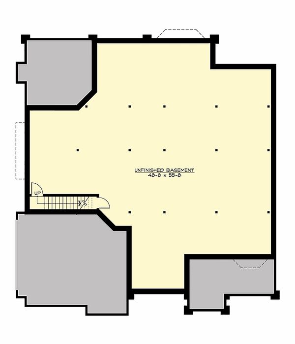 Craftsman Floor Plan - Lower Floor Plan #132-230