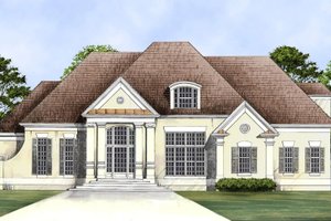 European Exterior - Front Elevation Plan #119-257