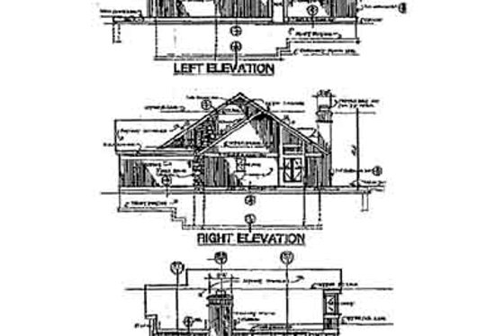 Exterior - Rear Elevation House Plan #320-133 - 2 bed, 2.5 bath