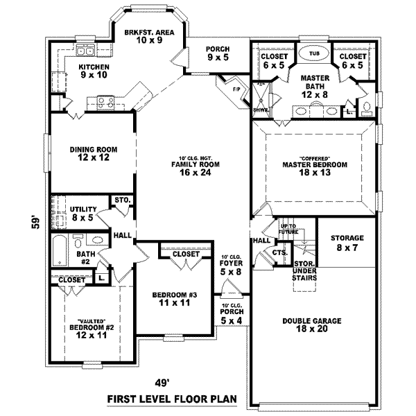 European Floor Plan - Main Floor Plan #81-1503