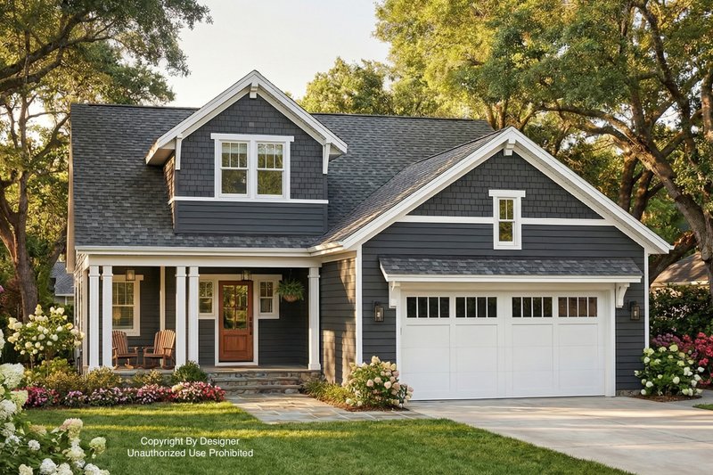 Home Plan - Bungalow Exterior - Front Elevation Plan #51-1408