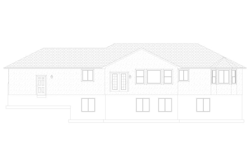 House Design - Exterior - Rear Elevation 1 for Ranch House Plan #1060-289 - 3 bed, 2 bath