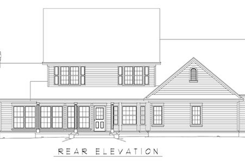 Architectural House Design - Exterior - Rear Elevation for Farmhouse House Plan #11-205 - 4 bed, 5 bath