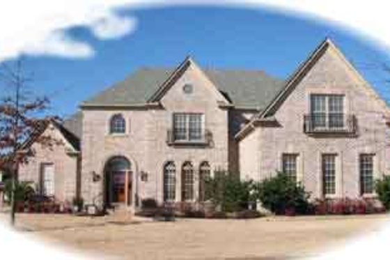 Exterior - Front Elevation for European House Plan #81-613 - 4 bed, 3.5 bath