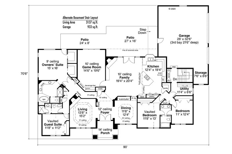 House Plan Design - Floor Plan - Other Floor for Mediterranean House Plan #124-277 - 4 bed, 3 bath