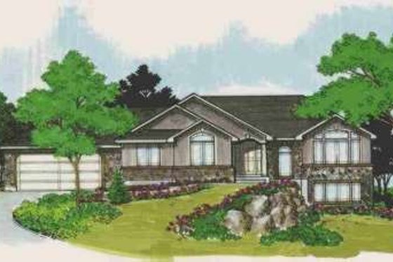Exterior - Front Elevation for Traditional House Plan #308-200 - 5 bed, 3 bath