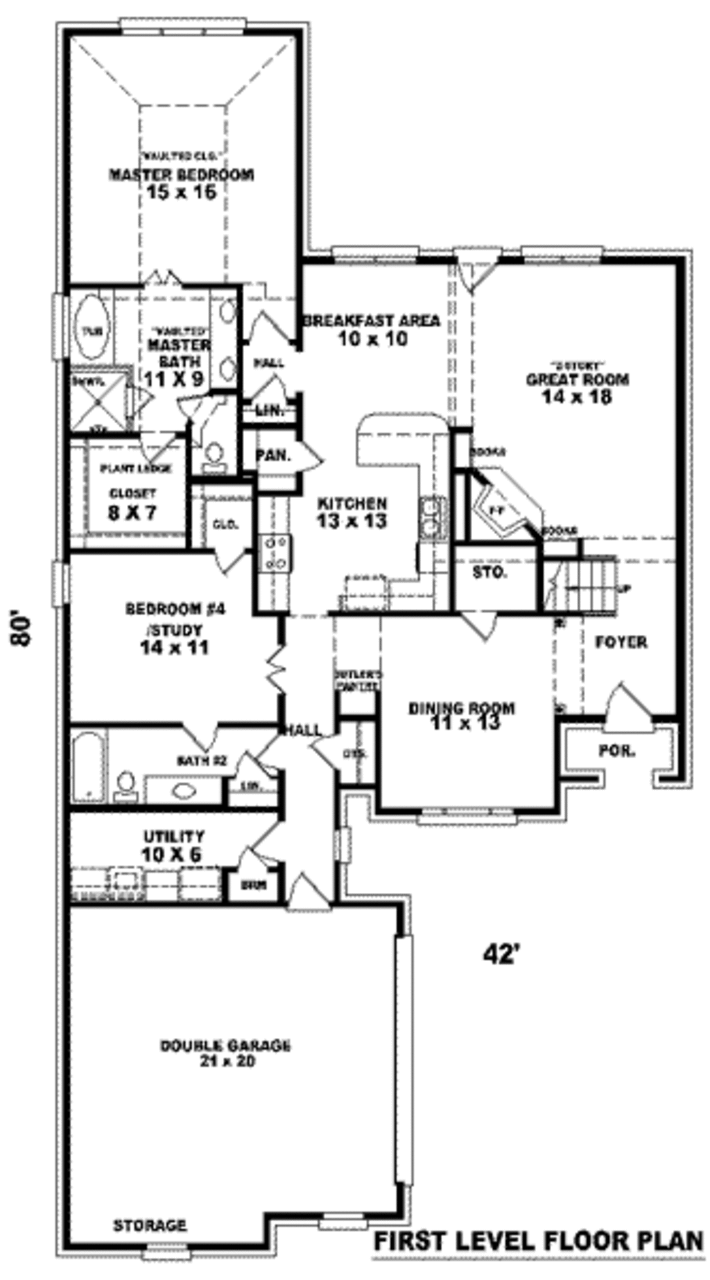 European Style House Plan - 3 Beds 3 Baths 2362 Sq/Ft Plan #81-994 ...