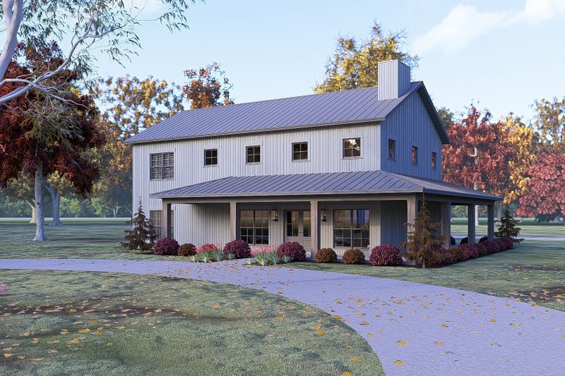 Architectural House Design - Farmhouse Exterior - Front Elevation Plan #1095-2