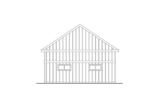 Exterior - Rear Elevation for Farmhouse House Plan #124-1448, 0 bath