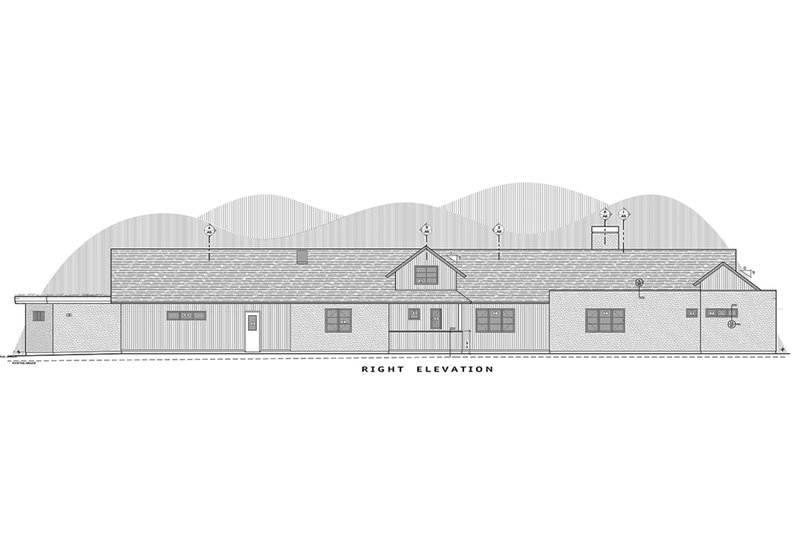 Architectural House Design - Right Side Elevation