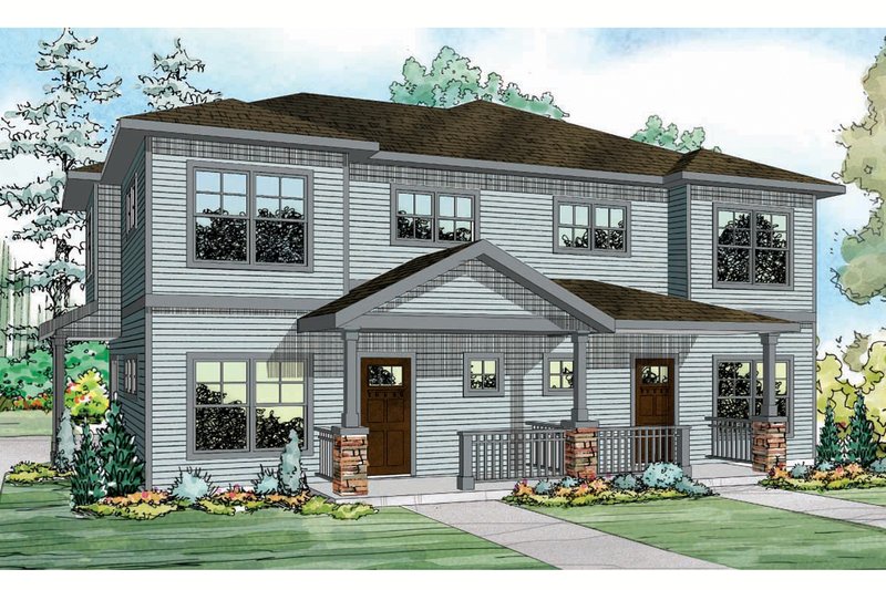 Architectural House Design - Country Exterior - Front Elevation Plan #124-919