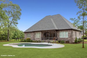 Exterior - Rear Elevation for European House Plan #929-915 - 4 bed, 3.5 bath