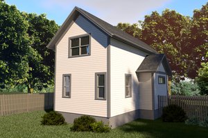 Exterior - Rear Elevation for Cottage House Plan #79-152 - 3 bed, 2 bath