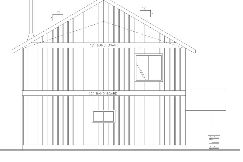 House Design - Exterior - Rear Elevation for Farmhouse House Plan #117-967 - 3 bed, 3.5 bath