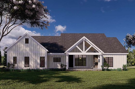 Exterior - Rear Elevation 1 for Craftsman House Plan #923-175 - 4 bed, 2.5 bath
