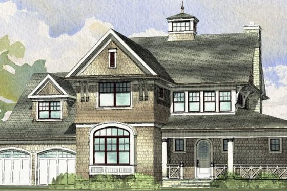Exterior - Front Elevation for Traditional House Plan #901-68 - 4 bed, 4.5 bath
