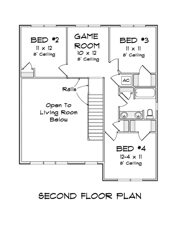 House Blueprint - Cottage Floor Plan - Upper Floor Plan #513-2228