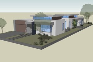 Modern Exterior - Front Elevation Plan #496-23