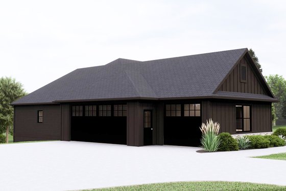 Exterior - Front Elevation 3 for Barndominium House Plan #1064-281 - 2 bed, 2 bath