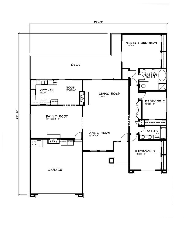 Dream House Plan - Country Floor Plan - Main Floor Plan #515-72