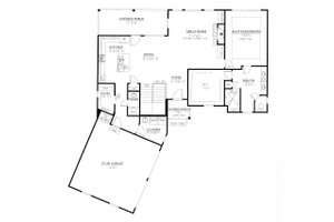 Floor Plan - Main Floor for Ranch House Plan #437-88 - 3 bed, 3.5 bath