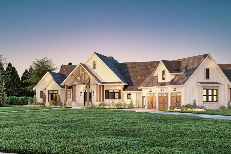 House Design - Exterior - Front Elevation 5 for Farmhouse House Plan #119-460 - 4 bed, 3 bath