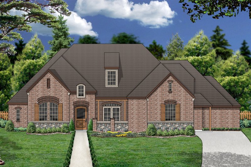 Dream House Plan - European Exterior - Front Elevation Plan #84-415