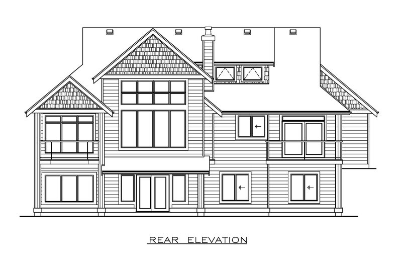 Dream House Plan - Exterior - Rear Elevation for Craftsman House Plan #1100-153 - 3 bed, 2.5 bath