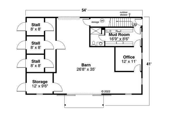 Farmhouse Floor Plan - Main Floor Plan #124-1316