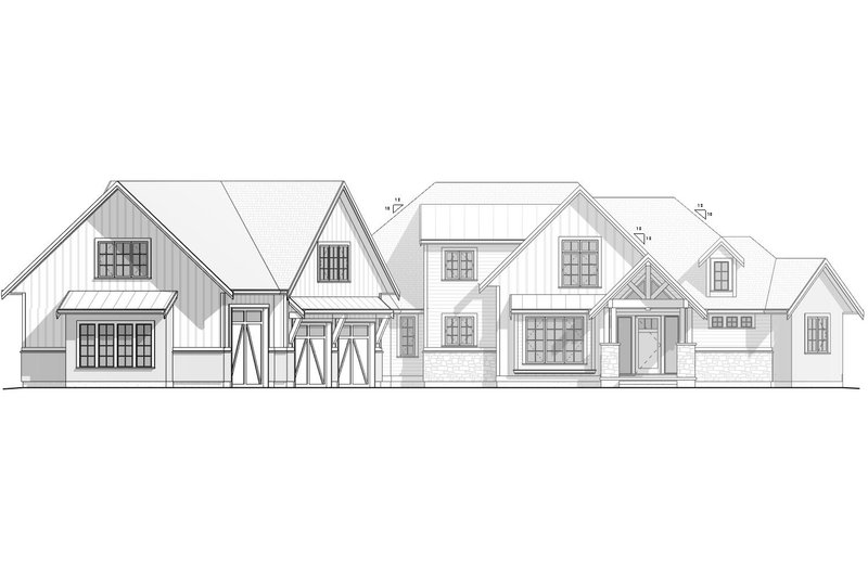 House Plan Design - Exterior - Front Elevation 3 for Craftsman House Plan #1086-5 - 4 bed, 3.5 bath