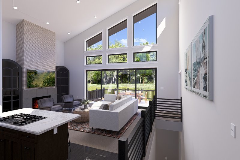 Dream House Plan - Interior - Family Room 3 for Modern House Plan #1060-365 - 3 bed, 2.5 bath