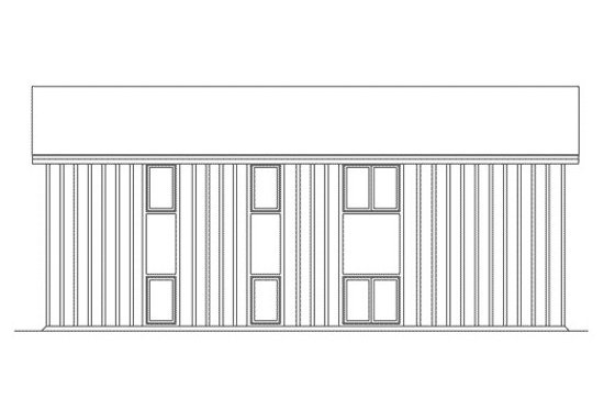Exterior - Rear Elevation for Modern House Plan #57-284 - 2 bed, 1 bath