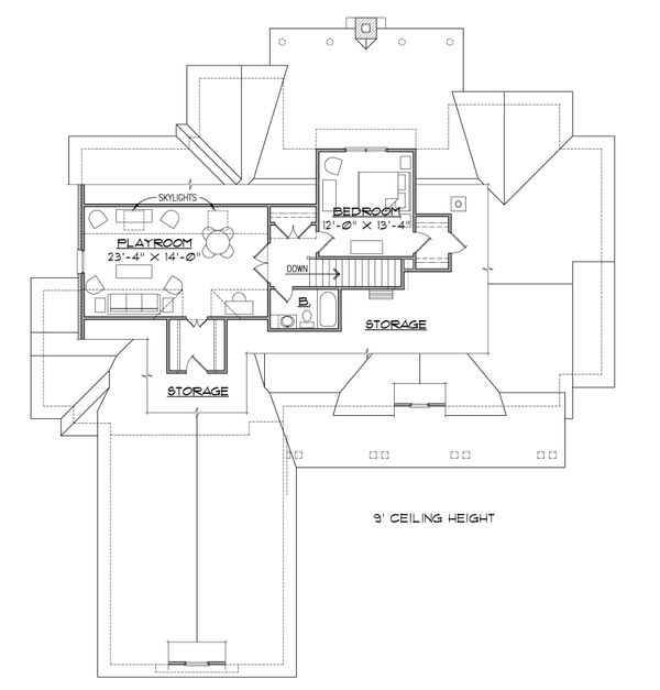 Home Plan - Country Floor Plan - Upper Floor Plan #1054-28