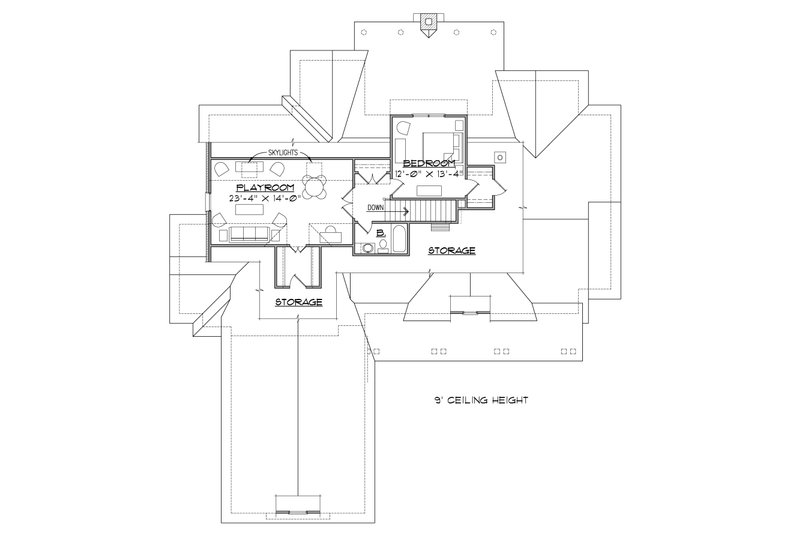 Home Plan - Floor Plan - Upper Floor for Country House Plan #1054-28 - 4 bed, 4.5 bath