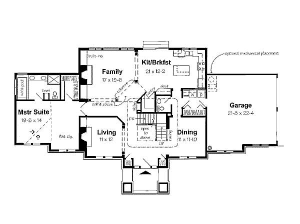 Traditional Floor Plan - Main Floor Plan #312-821