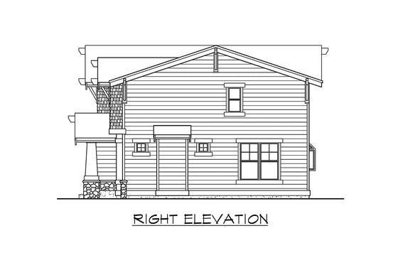 Exterior - Other Elevation 3 for Country House Plan #132-118 - 3 bed, 2.5 bath