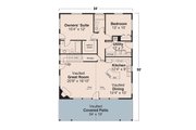 Bungalow Style House Plan - 2 Beds 2 Baths 1360 Sq/Ft Plan #124-1345 