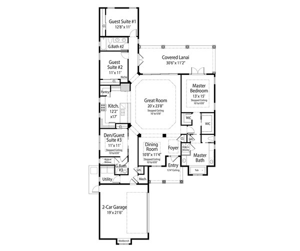 European Floor Plan - Main Floor Plan #938-137